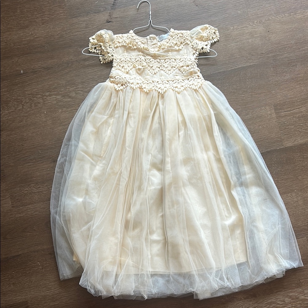 Elegant Cream Kids Dress